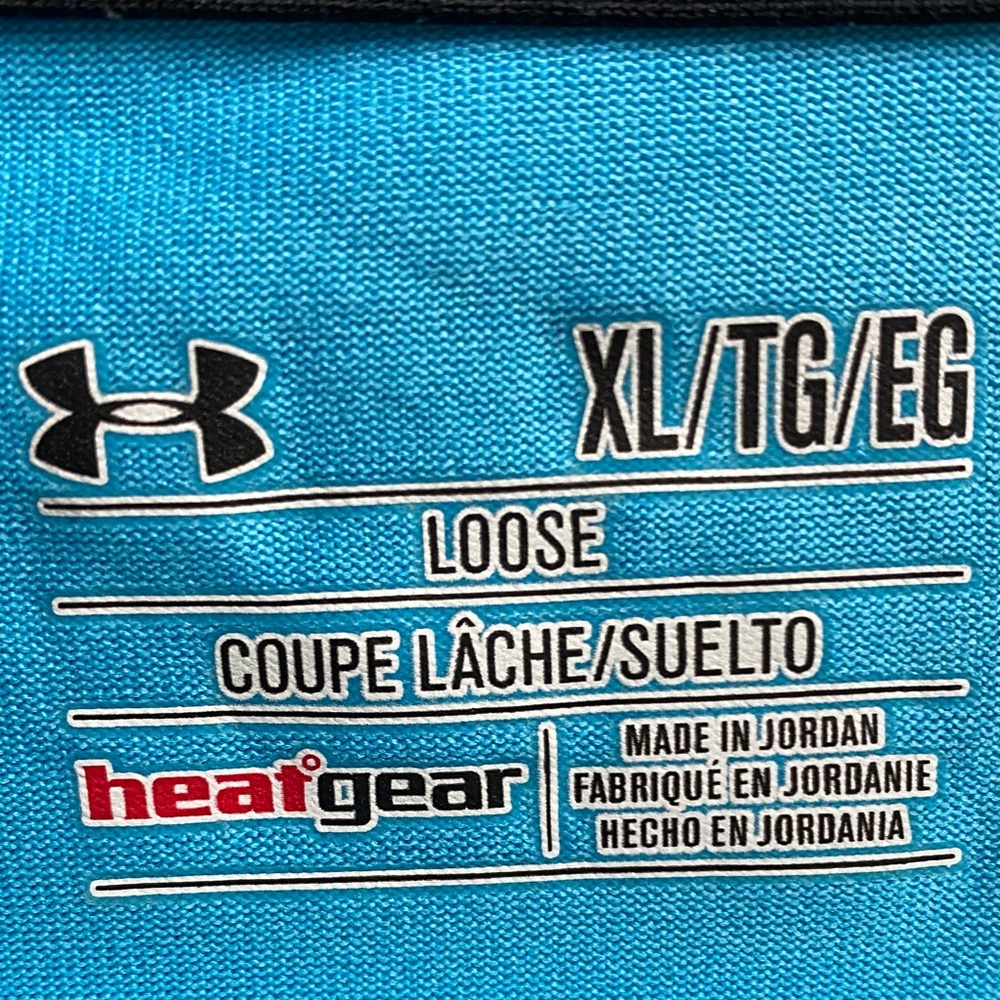 Under Armour heatgear Loose Blue Sleeveless Training Tank with Black Panels - Picture 2 of 4